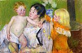 Mary Cassatt After The Bath painting